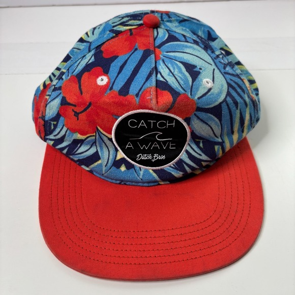 Dutch Bros Other - Dutch Bros Catch a Wave Snapback‎ Hat Floral Tropical DB Coffee HTF Cap Hawaiian